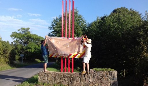 Odhalenie obnovených vstupných tabúľ do obce Ilija