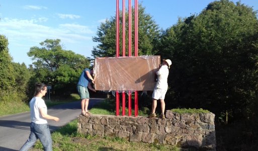 Odhalenie obnovených vstupných tabúľ do obce Ilija