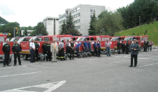 Prevzatie protipovodňových vozíkov (obec Ilija a Banský Studenec