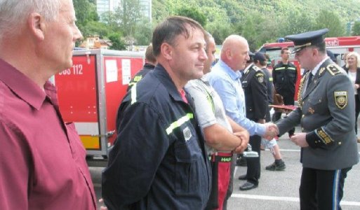 Prevzatie protipovodňových vozíkov (obec Ilija a Banský Studenec 